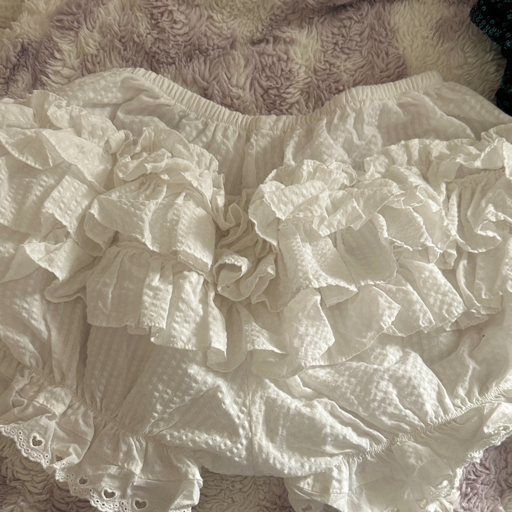 White Ruffled Bloomers - Picture 2 of 2
